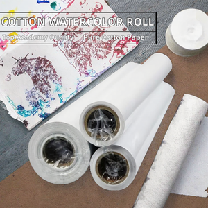 BAOHONG BH01 Rollo de Papel para Acuarela de Grado Académico, 100% Algodón, 1.15*10m, 200g 300g - Product Image 2