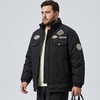 Blouson d'hiver matelassé pour homme, style bomber, col montant, fermeture éclair intégrale, poches, grandes tailles et coupes oversize 6XL 7XL