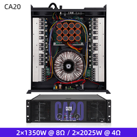 CA20 2 Kanallı Sınıf H Profesyonel Güç Amplifikatörü 3U 1350W 8Ω 2025W 4Ω 3 Kademeli Güç Kaynağı Stereo Amfi Subwoofer Sahne DJ'i için