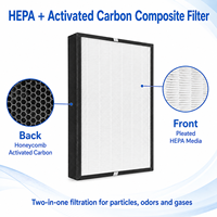 Filter Udara HEPA H13 Ukuran Khusus dengan Filter Komposit Karbon Aktif Sarang Lebah untuk Pembersih Udara, Menghilangkan Bau dan Formaldehida