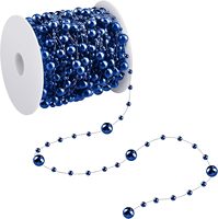 Guirlande de perles en plastique blanc ivoire pour décorations de Noël, rouleau de draperies, emballage cadeau, cheminée, fournitures en vrac pour fêtes, directement de l'usine