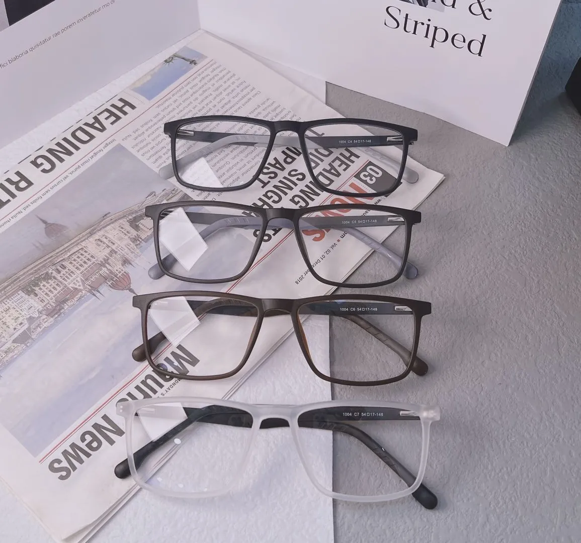Vierkante Unisex Tr90 Met Lente Scharnier Voor Leesbril Groothandel Goedkope Brillen