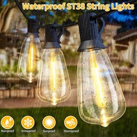 Luces Solares Decorativas para Interiores y Exteriores, Guirnalda de Luces para Jardín con Bombillas LED de Plástico, Decoración para Patio, Guirnalda Colgante