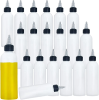 Bouteille d'eau transparente en plastique PET, bouteille en plastique à visser avec bouchon à vis, 2 oz, 4 oz, 8 oz, bouteille de 50 ml, 100 ml, 250 ml, 500 ml