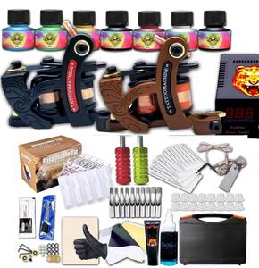 Nouvel arrivage : Kit de machine à tatouer à double bobine avec accessoires complets pour atelier de tatouage professionnel et fournitures d'art corporel - Product Image 1