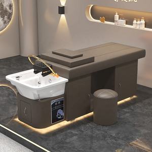 Cama de Champú para Spa de Cabeza de Lujo Estilo Japonés Moderno para Salón de Belleza y Barberías - Product Image 5