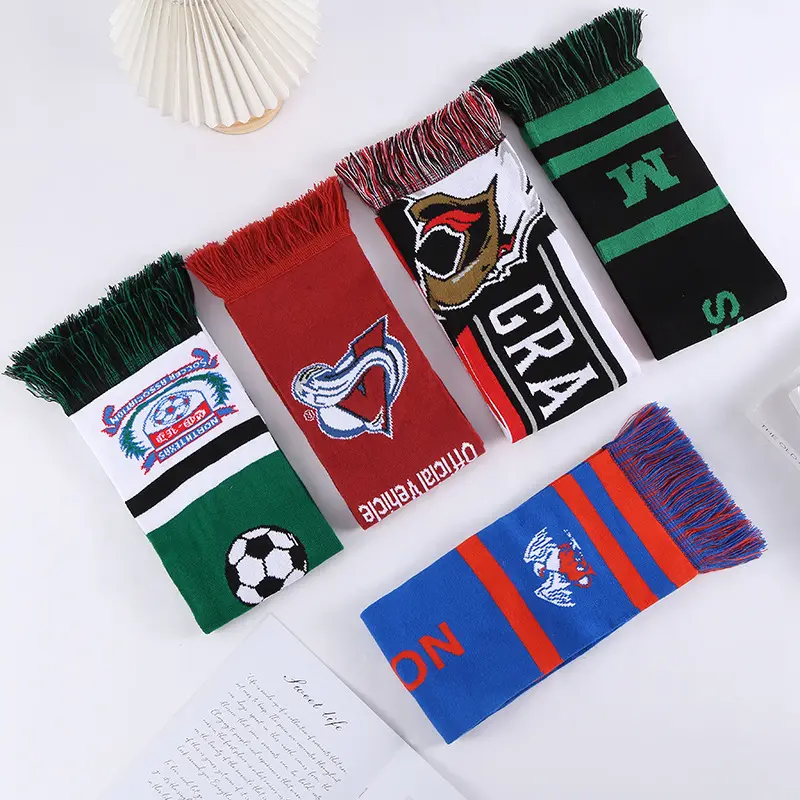 Рекламный акриловый шарф для футбольного фаната по индивидуальному заказу