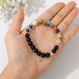 12 Signo de la estrella del zodiaco Constelaciones Planeta Sol Mercurio Venus <span class=keywords><strong>Luna</strong></span> Marte Júpiter Saturno Horóscopo Pulsera de cuentas de piedra natural - Product Image 5