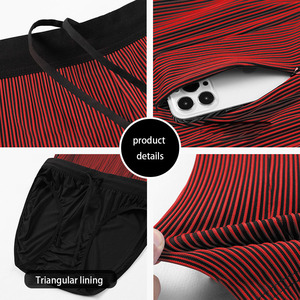 Shorts moulants à imprimé en bandes pour hommes, shorts mi-longs pour femmes, shorts de course étirés pour le cyclisme, vente en gros de shorts de gym avec logo personnalisé - Product Image 6