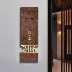 2024 nouveau Dsymbol plaque de porte d'hôtel de haute qualité mdn plaque de porte en bois de lettre en acier inoxydable pour hôtel utilisant le signe de répertoire d'hôtel - Product Image 5