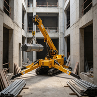 Grue araignée télécommandée avec capacité de levage de 3 tonnes pour l'installation de vitrages en intérieur et les travaux de construction de murs-rideaux