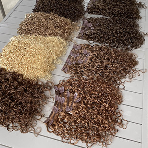 Honor tóc Hot Bán 100% Trinh Nữ tóc con người phần <span class=keywords><strong>m</strong></span>ở rộng <span class=keywords><strong>m</strong></span>àu sắc khác nhau bán buôn xoăn clip trong phần <span class=keywords><strong>m</strong></span>ở rộng tóc - Product Image 2