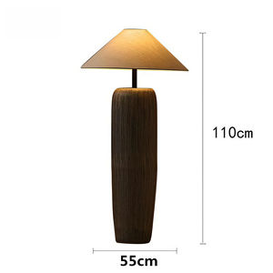 JYLIGHTING โคมไฟตั้งพื้น LED แบบย้อนยุค หลายขนาด ผลิตตามสั่ง วัสดุเซรามิกและผ้า สำหรับห้องนั่งเล่น ห้องนอน - Product Image 4