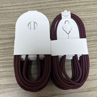 Kabel Nylon Tipe C ke Tipe C 1M 60W Pengisian Cepat dengan Pelindung Anyaman untuk Ponsel 18 17 16 15 Pro Max Plus Harga Pabrik