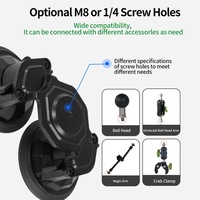 Charge maximale 10KG double double ventouse support de base support de verre de fenêtre avec 360 adaptateur de boule pivotant 25.4mm 1 pouce