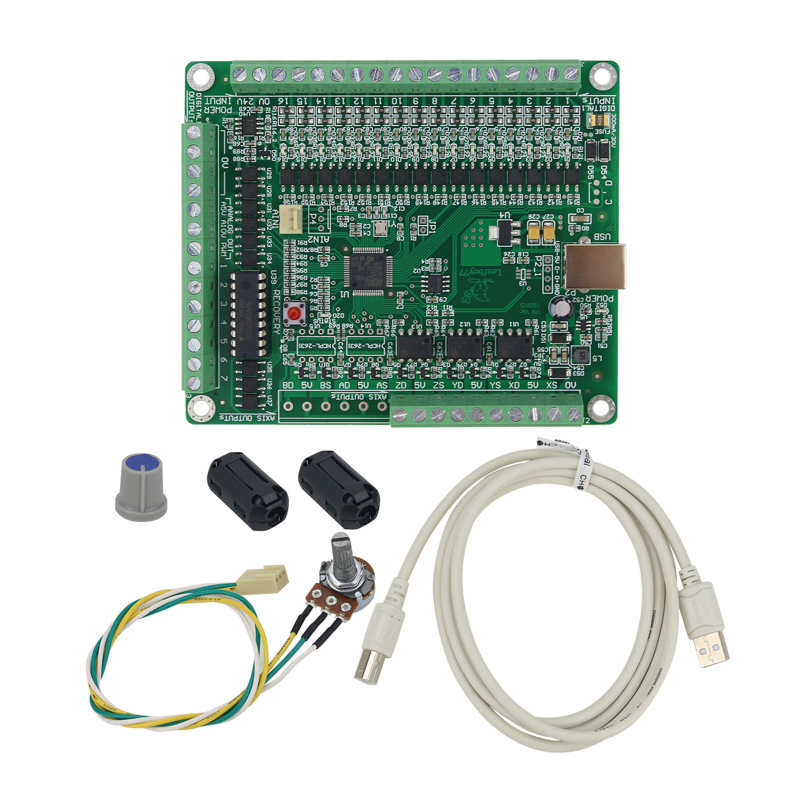 LF77-AKZ250-USB3-NPN 3 ejes Mach3 controlador de movimiento Mach3 controlador USB para máquinas de grabado de CNC