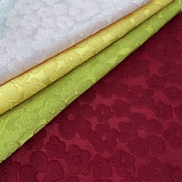 Tissu satiné jacquard à petits motifs floraux en relief, aspect soie haute densité, pour robes, chemises, vêtements pour enfants