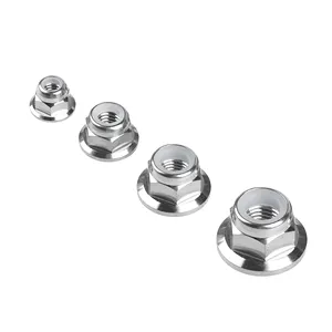 Wanyifa Titanium Ti Nuts TC4 Gr5 M6 M8 M10 M12 mur kunci flensa sproket untuk mobil sepeda motor