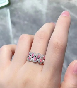 SGARIT <strong>Crafted</strong> Ladies Wedding <strong>Ring</strong> in Solid 18K White Gold, Embedded with 0.515CT VS Grade Natural Fancy pink Genuine diamond - Product Image 4