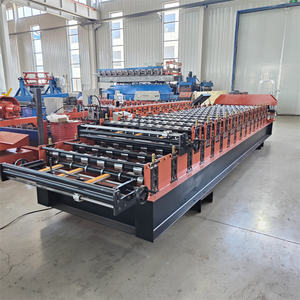 Thee Layer Metal Corrugated Iron IBR Trapezoidal Roofing Panel Roof Sheet <b>Tile</b> <b>Making</b> <b>Machinery</b> Cold Roll Forming <b>Machinery</b> - Product Image 5