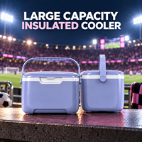 Glacière thermique portable personnalisée en plastique, conception anti-fuite, matériaux de qualité alimentaire, couvercles sécurisés pour les acheteurs internationaux en gros