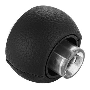 Pommeau de levier de vitesse en cuir noir ergonomique pour Peugeot 307 308, transmission manuelle - Product Image 1