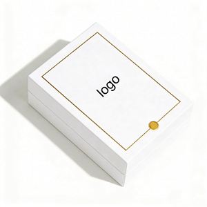 Elegant White Rigid <b>Gift</b> <b>Box</b> With Gold Foil & Magnetic Closure Ideal for Perfume & Luxury Cosmetics Packaging - Product Image 1