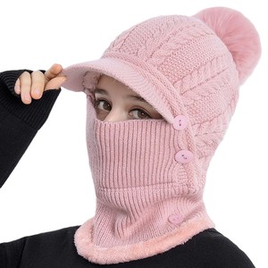 Bonnet d'hiver tendance avec cache-cou intégré pour un usage décontracté, options de logo, couleur et taille personnalisables, bonnets en tricot chauds pour femmes - Product Image 4