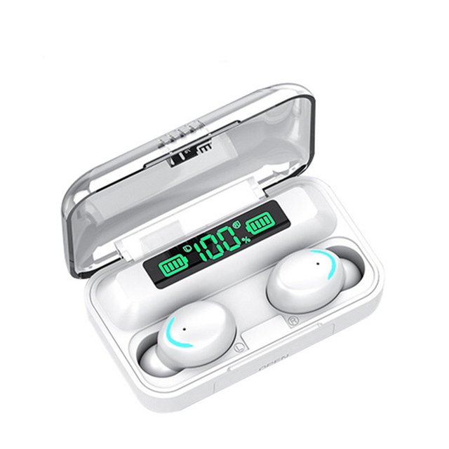 Wireless Earphone F9-5c Tws Earbuds Led Bt 5.0 Power Display Headphone With 2000mah Battery F9