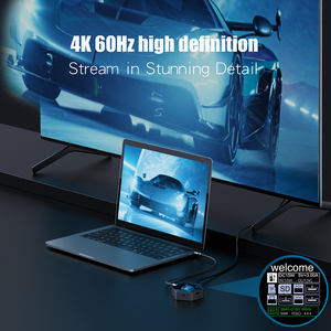 Station d'accueil de haute qualité Type-C Smart Display 4K60hz hdmi 8 en 1 Multi-port Hub PD Charging <span class=keywords><strong>USB</strong></span> Expander - Product Image 5