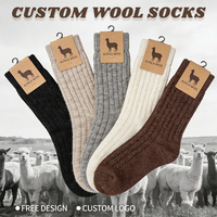 Calcetines de Lana Merino de Diseño, Calcetines Personalizados Xingyou para Hombre, Calcetines Deportivos con Logotipo Jacquard, Calcetines Personalizados