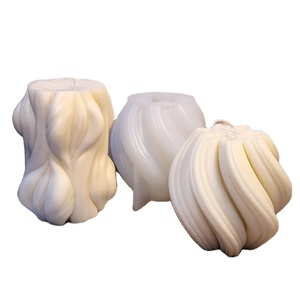 INS Irregular Geometric Wave Art <b>Large</b> Scented <b>Candles</b> Decorative Flowers Wreaths Plants Modern Eco-Friendly Disposable - Product Image 5