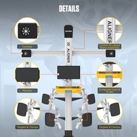 Autool XC503 jauge optique véhicule Auto voiture 3d 4 outils de réparation de roue d'alignement 4 roues 3d voiture outil d'alignement Service