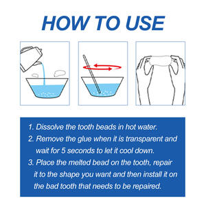 Gel Adhesivo Moldeable para Pulir Dientes Postizos, Película Sólida para Maquillaje, Dientes Postizos Temporales - Product Image 5