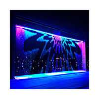 Fontaine numérique à rideau d'eau très vendue, avec mots et motifs modifiables, cascade numérique pour intérieur et extérieur