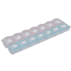 Pillbox With 14 Compartments Covered Design For Daily Medication Storage - Product Image 4