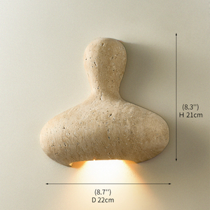 Applique da Parete in Travertino Wabi Sabi, Lampada da Comodino per Soggiorno, Stile Japandi, Pietra Naturale, LED G9, CE RoHS, Lampada da Parete <span class=keywords><strong>Vico</strong></span> in Travertino, Arredamento Moderno - Product Image 4