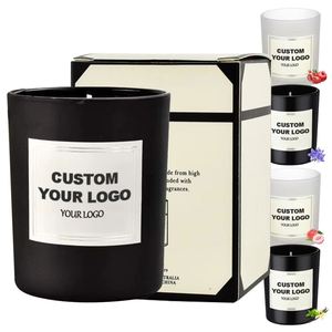 Cadeau d'entreprise promotionnel, pots à bougies personnalisés, boîte en verre de luxe, ensemble parfumé de Noël - Product Image 1