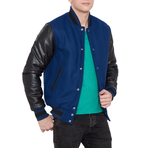 Customizable High Quality RAPID SPORTS Winter Heated Men's Varsity Jacket-<b>Wool</b> & Leather Solid Color Casual Style - Product Image 3