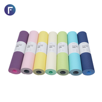 Tapis de yoga TPE personnalisé avec logo imprimé, vente en gros, écologique, épais, double couche, pliable, antidérapant, pour yoga chaud, pilates, universel