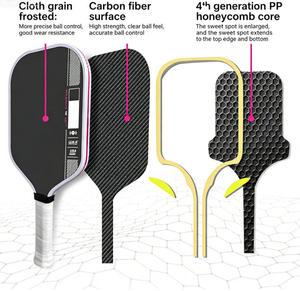 ไม้พายพิคเคิลบอล Pro IV รุ่นยอดนิยม ได้รับการรับรองจาก USAPA ขนาดมาตรฐาน 16 มม. ความหนาแบบ <span class=keywords><strong>Ben</strong></span> Jonhs ผิวคาร์บอนไฟเบอร์ สำหรับมืออาชีพ - Product Image 6