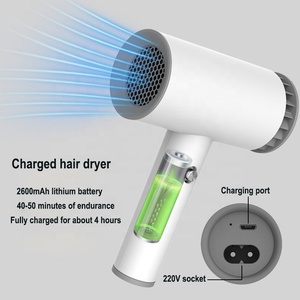 Secador de cabelo sem fio usb portátil, secador versátil, recarregável, ferramentas para cabeleireiro, equipamento de salão doméstico, secador de baixo ruído - Product Image 4