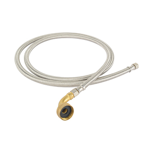 <span class=keywords><strong>Tuyau</strong></span> en acier inoxydable tressé pour <span class=keywords><strong>lave</strong></span>-<span class=keywords><strong>vaisselle</strong></span> avec <span class=keywords><strong>raccord</strong></span> en coude - Product Image 1
