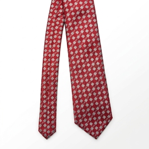 Boîte à cravate de luxe en papier rouge avec couvercle supérieur, élégante, motif jacquard rouge, pour cravate en soie pour homme, ensemble de boîtes à cravate personnalisées - Product Image 1