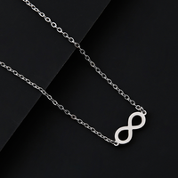 Collier infini en acier inoxydable Ywyougang, plaqué multicolore, pendentif personnalisable, bijoux pour femmes, cadeau