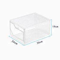 Boîte à chaussures transparente en PP anti-poussière et résistante à l'humidité, empilable et magnétique, bacs de rangement à rabat, bureau, garde-robe, personnalisable, vente en gros