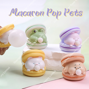 TPR <b>Mini</b> Cute Macaron Stress Relief <b>Bubble</b> Blower Squeeze Toys Home Decoration Desktop Ornaments Soft Crafts Fidget Toys - Product Image 2