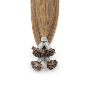 Extensions de cheveux à pointe plate de qualité professionnelle pour salon, cheveux humains Remy, super double drawn, pointes épaisses, blond foncé, fusionnement sans couture - Product Image 6