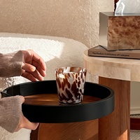 Ensemble de bougies parfumées de luxe personnalisées, longue durée, aromathérapie, avec couvercle et boîte, grand porte-bougie conique en verre de luxe