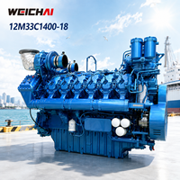 Moteur diesel marin robuste SCDC 12M33C1400-18 1400HP 1800RPM V12, solution de puissance pour navires commerciaux, navires de pêche et navires de transport de marchandises